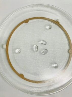 Microwave Glass Plate 11.5 inch. Y01 Durable Plate Round Rotating Ring